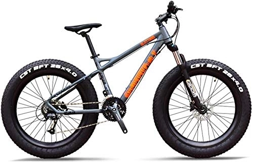 Fat Tyre Bike : GJZM 27-Speed Mountain Bikes Professional 26 Inch Adult Fat Tire Hardtail Mountain Bike Aluminum Frame Front Suspension All Terrain Bicycle D