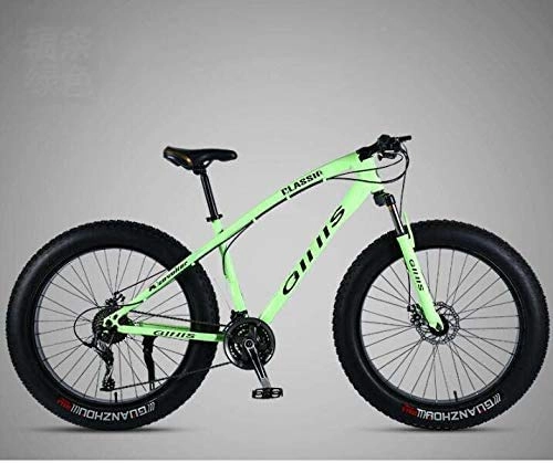 Fat Tyre Bike : GMZTT Unisex Bicycle 26 Inch Bicycle Mountain Bicycle Hardtail for Men's Womens, Fat Tire MTB Bikes, High-Carbon Steel Frame, Shock-Absorbing Front Fork And Dual Disc Brake