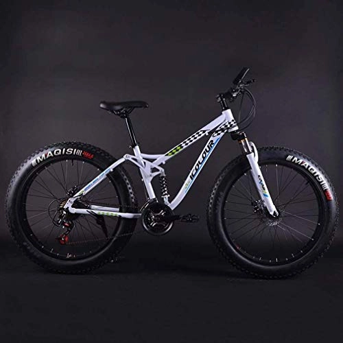 Fat Tyre Bike : GMZTT Unisex Bicycle Adult Fat Tire Mountain Bicycle, Beach Snow Bicycle, Double Disc Brake Cruiser Bikes, Professional Grade Mens Mountain Bicycle 26 Inch Wheels (Color : A, Size : 30 speed)