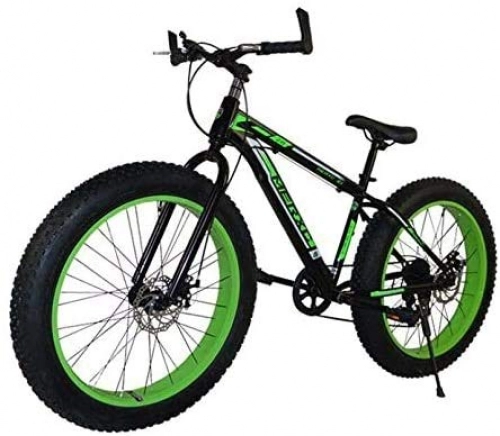 Fat Tyre Bike : GMZTT Unisex Bicycle Fat Tire Mountain Bicycle for Men And Women, 26-Inch Wheels 17 Inch High-Carbon Steel Frame, 4.0 Inch Wide Tires 7-Speed