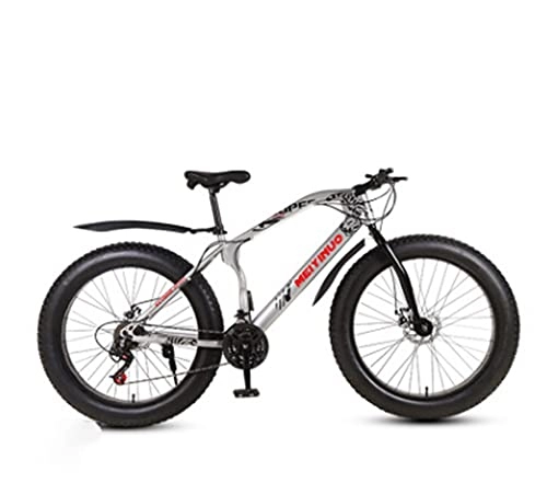 Fat Tyre Bike : GUHUIHE 26 Inch Double Disc Brake Bicycle 26 * 4.0 Fat Bike Mountain Bike (Color : 3, Number of speeds : 21)