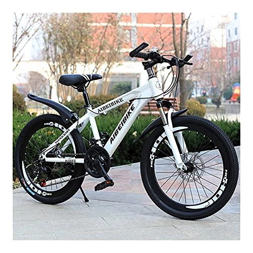 Fat Tyre Bike : GUHUIHE Fat Mountain Bike Variable Speed Cross Country Bicycle Adults Student Children Bmx Road 20-26 Inches Bike For Men And Women (Color : White, Size : 21)