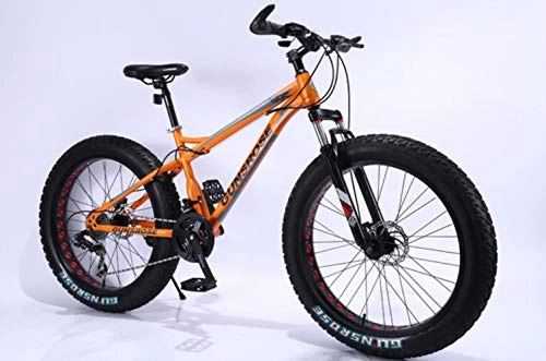 Fat Tyre Bike : GuiSoHn 4.0 Fat Bike 24 / 26 Inch Mountain Bike Adult Mountain Bicycle 7 / 21 / 24 / 27 Speed Beach Snow Mountain Bike High Carbon Steel Bicycle