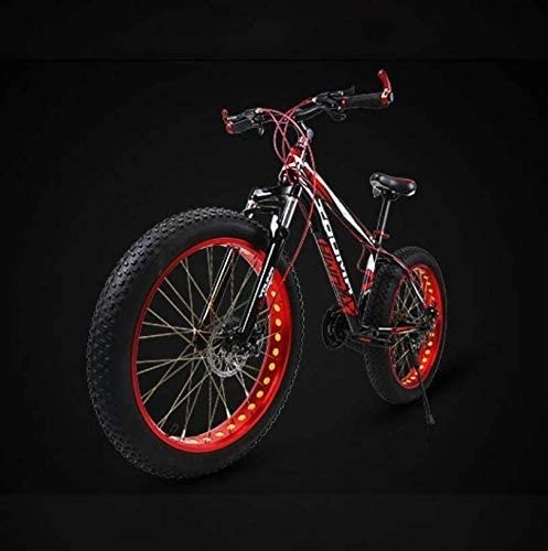 Fat Tyre Bike : HCMNME durable bicycle 20 Inch Fat Tire Mountain Bikes for Men Women, Hardtail High-Carbon Steel Frame Mountain Bike Bicycle, Double Disc Brake Alloy frame with Disc Brakes