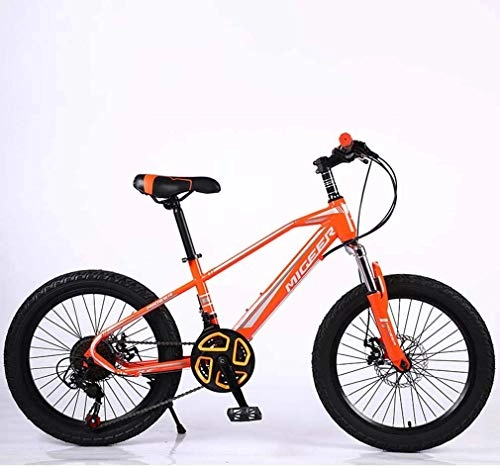 Fat Tyre Bike : HCMNME durable bicycle Child Fat Tire Mountain Bike, Beach Snow Bike, Juvenile Student City Road Racing Bike, Lightweight High-Carbon Steel Frame Bicycle, 20 Inch Wheels 21 speed Alloy frame wit