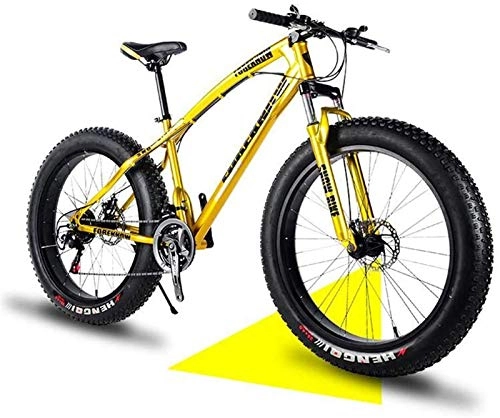 Fat Tyre Bike : HCMNME durable bicycle Fat Tire Mountain Bike Mens, Beach Bike, Double Disc Brake 20 Inch Cruiser Bikes, 4.0 wide Wheels, Adult Snow Bicycle Alloy frame with Disc Brakes