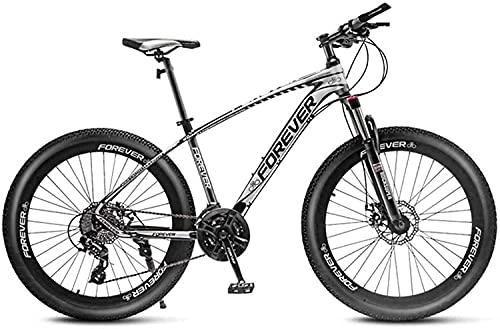 Fat Tyre Bike : HJRBM 24" Adult Mountain Bikes， Frame Dual-Suspension Mountain Bicycle， Aluminum Alloy Frame， All Terrain Mountain Bike，24 / 27 / 30 / 33 Speed 6-11，C，27 Speed fengong (Color : C)