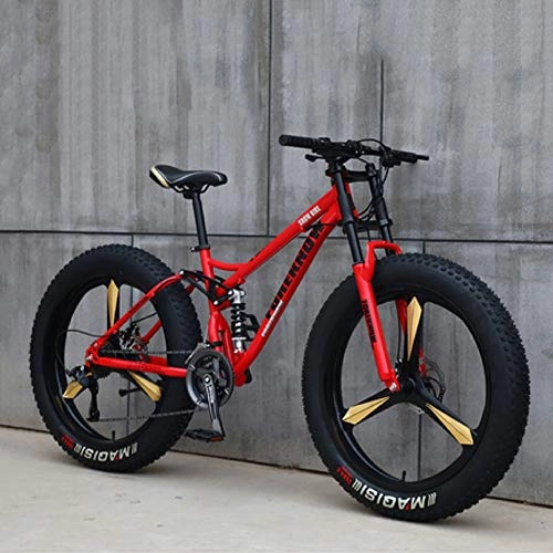 Fat Tyre Bike : Hmcozy Sports Cycling Bicycle Speed Off Road Beach Mountain Bike Adult Super Wide Tires Men and Women Cycling Students, A, 21 Speed