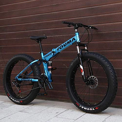 Fat Tyre Bike : JIAWYJ YANGHAO-Adult mountain bike- Men's Mountain Bikes, 26 Inch Fat Tire Hardtail Mountain Bike, Dual Suspension Frame and Suspension Fork All Terrain Mountain Bicycle Adult YGZSDZXC-04