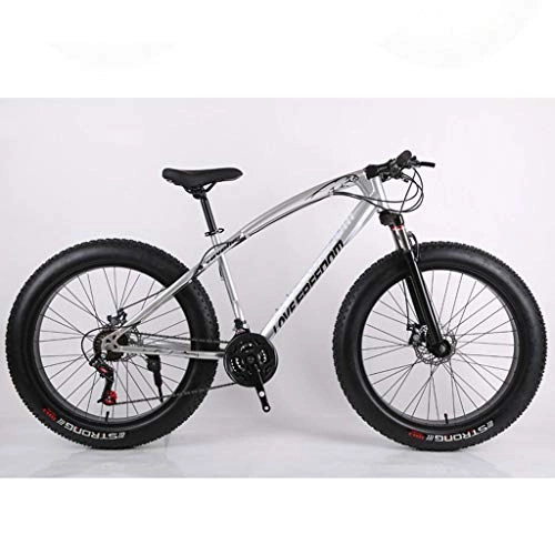 Fat Tyre Bike : JLFSDB Mountain Bike 26 Inch Mountain Bicycles 7 / 21 / 24 / 30 Speeds Lightweight Aluminium Alloy Frame Full Suspension Disc Brake (Color : White, Size : 27speed)