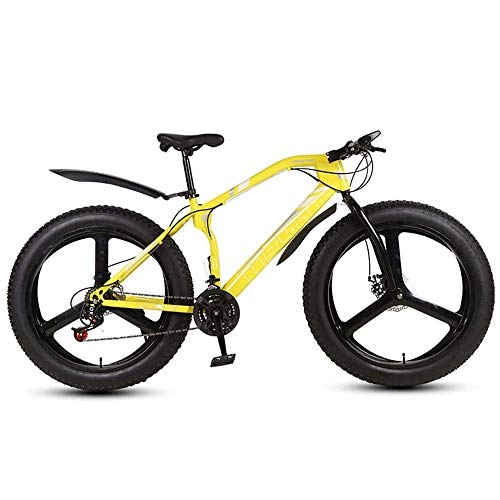 Fat Tyre Bike : KaiKai Mountain Bike Adult, Mountain Bike 26 Inch, Fat Tire Mountain Bike, Dual Suspension Frame And Suspension Fork All Terrain Mountain Bike, 27Speed, Black, Spoke wheel