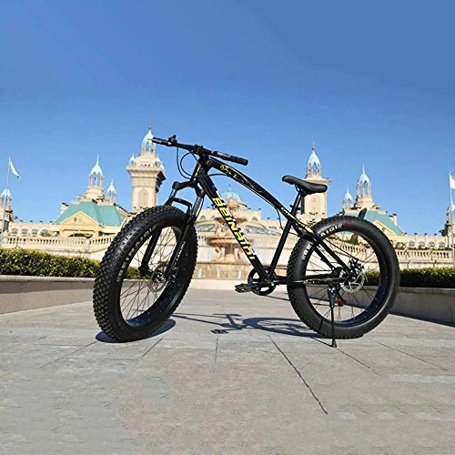Fat Tyre Bike : KFDQ Bike Bicycle Outdoor Cycling Fitness Portable Mountain Bike, Road Bicycle, Hard Tail Bike, Fat Tire Mountain Bike, 24 inch 7 / 21 / 24 / 27 / 30 Speed Bike, Adult Student Variable Speed Bike, A, 7 Speed