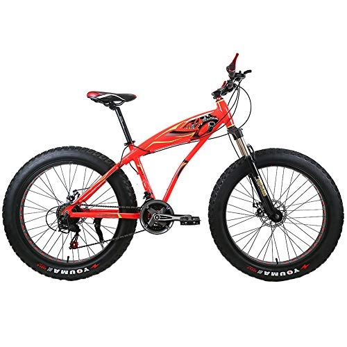 Fat Tyre Bike : Kids Mountainbike Hardtail FS Disk Youth mountainbikes 20 inch for men and women Red 26 inch 21 speed