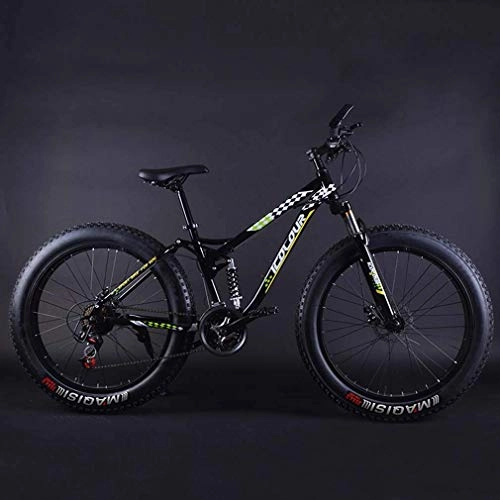 Fat Tyre Bike : Laicve Outdoor Off-Road Variable Speed Racing Bikes Lightweight Fat Tire Mountain Bike for Adult Men And Women, Stronger Double Disc Brake Cruiser Bikes