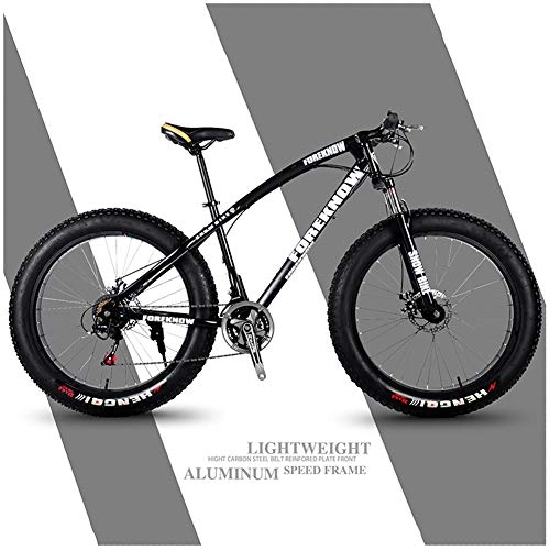 Fat Tyre Bike : LDLL Mountain Bikes 26 Inch, Gearshift Fat Tire MTB Bicycle, Country Men's Outroad Bicycles, with Adjustable Seat, Shock-absorbing front fork