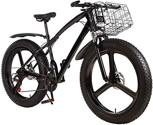 Fat Tyre Bike : Leifeng Tower High-speed Fat Tire Mens Outroad Mountain Bike, 3 Spoke 26 in Double Disc Brake Bicycle Bike for Adult Teens
