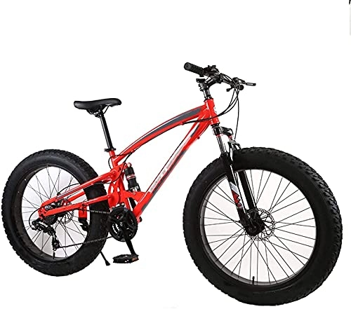 Fat Tyre Bike : lqgpsx Mountain Bike, for Double Disc Brake Beach Bicycle Snow Bike Light High Carbon Steel 26 Inch Mountain Bicycle, for Urban Environment and Commuting To and From Get Off Work