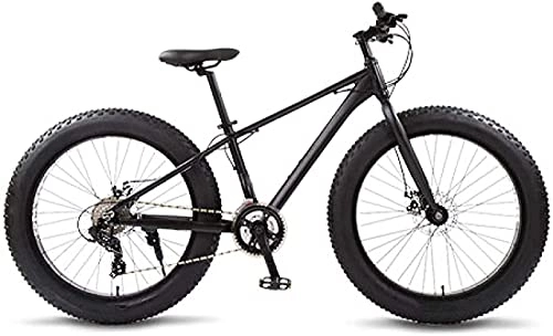 Fat Tyre Bike : lqgpsx Mountain Bike, Road Bikes Bicycles Full Aluminium Bicycle 26 Snow Fat Tire 24 Speed Mtb Disc Brakes, for Urban Environment and Commuting To and From Get Off Work