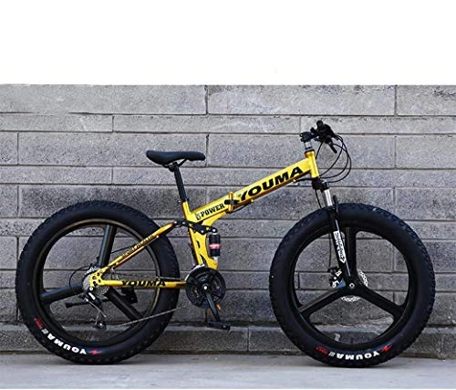 Fat Tyre Bike : lqgpsx Mountain Bikes, 24Inch Fat Tire Hardtail Men's Snowmobile, Dual Suspension Frame And Suspension Fork All Terrain Mountain Bicycle Adult