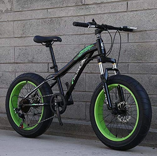 Fat Tyre Bike : LUO Bicycle, Fat Tire Bike Bicycle, Mountain Bike for Adults and Teenagers with Disc Brakes and Spring Suspension Fork, High Carbon Steel Frame, D, 20Inch 27 Speed, E, 20inch 21 Speed