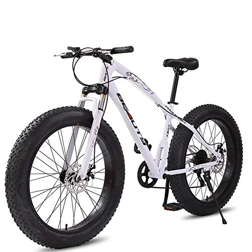 Fat Tyre Bike : LYRWISHJD Hard Tail Mountain Trail Bikes High Carbon Steel Outroad Bicycles Exercise Bikes With 4.0 Inch Wide Tire For Adult Student Sports Fitness Cross Country (Size : 26 inch, 速度 Speed : 27 Speed)