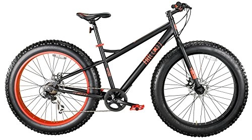 Fat Tyre Bike : MBM Bicycle MTB FAT MACHINE 26"gearbox 7 speed red black disc brakes