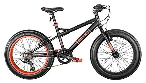 Fat Tyre Bike : MBM Fat X 20 Inch 36 cm Boys 6SP Rim Brakes Black