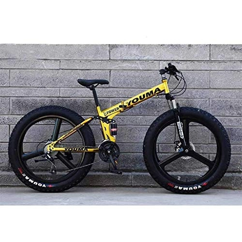 Fat Tyre Bike : Men's Mountain Bikes, 26Inch Snowmobile, Dual Suspension Frame and Suspension Fork All Terrain Mountain Bicycle Adult 6-6, 27 Speed fengong