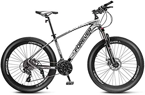 Fat Tyre Bike : MG 24" Adult Mountain Bikes, Frame Fat Tire Dual-Suspension Mountain Bicycle, Aluminum Alloy Frame, All Terrain Mountain Bike, 24 / 27 / 30 / 33 Speed 6-6, C, 33 speed