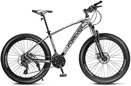 Fat Tyre Bike : MJY 24" Adult Mountain Bikes, Frame Fat Tire Dual-Suspension Mountain Bicycle, Aluminum Alloy Frame, All Terrain Mountain Bike, 24 / 27 / 30 / 33 Speed 6-11, 33 Speed