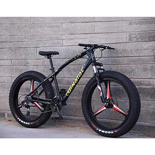 Fat Tyre Bike : MJY Bicycle Mountain Bikes, 26 inch Fat Tire Hardtail Mountain Bike, Dual Suspension Frame and Suspension Fork All Terrain Mountain Bicycle, Men's and Women Adult 6-24, 21 Speed