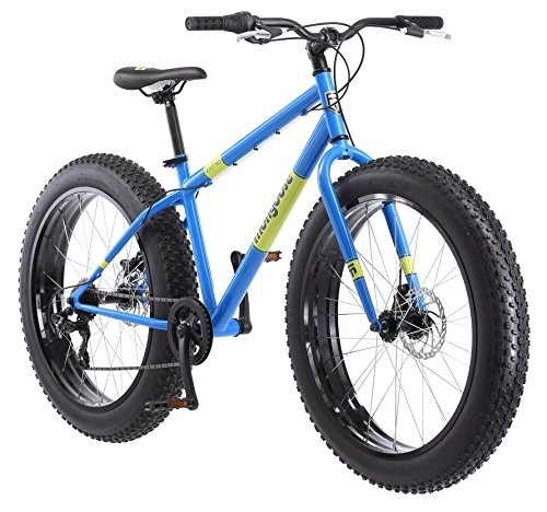 Fat Tyre Bike : Mongoose Dolomite Fat Tire Bike 26 wheel size 18" frame Mountain Bicycle Blue