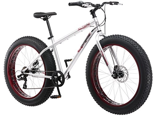 Fat Tyre Bike : Mongoose Men's Malus Cruiser Bicycle, 18" / Medium, Silver