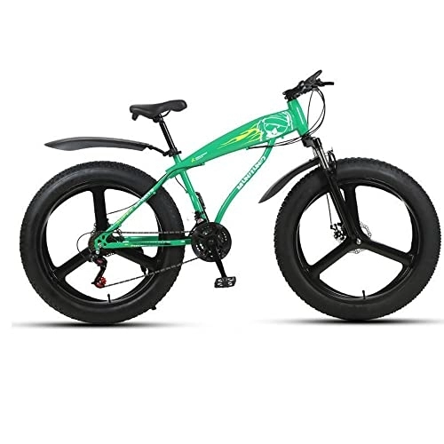 Fat Tyre Bike : Mountain Bike 26 / 27.5 Inch Wheel 21 / 24 / 27 Speed Mountain Bicycle for Men and Women, High Carbon Steel Frame Road Bike, for Outdoor Sports and Commuting
