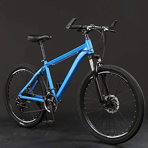 Fat Tyre Bike : Mountain Bike All Terrain High-carbon Steel MTB Lightweight 21 Speed Variable Speed Double Disc Brake 26 Inches Road Bike B-24 Speed 24 Inches