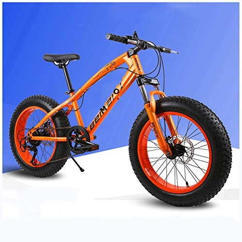 Fat Tyre Bike : Mountain Bike for Teens Adults Men Women, 7 / 21 / 24 / 27 Speed High Carbon Steel Frame Fat Tire Beach Snowmobile Bicycle Double Disc Brake Bicycles
