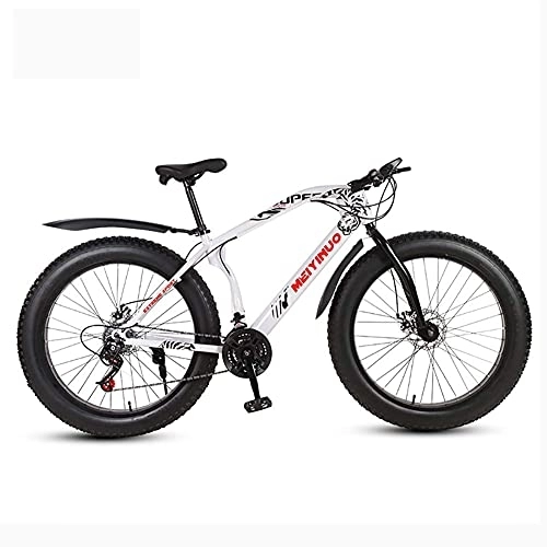 Fat Tyre Bike : Mountain Bike Men, Snow Bike 26x4.0 Tires Adult, MTB Bike Front Suspension Double Disc Brake Bicycle