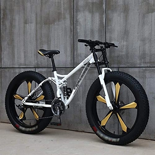 Fat Tyre Bike : Mountain Bike Variable Speed Off-Road Beach Snowmobile Adult Super Wide Tires Men and Women Bicycles are Suitable for All Kinds of Roads, B~26 Inches,