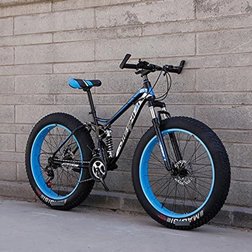 Fat Tyre Bike : Mountain Bikes Cycling Cross Country Off-Road Bicycle Variable Speed Mtb Road Fat Tire Trail Bikes For Men And Women 21 Speed 24 Inch