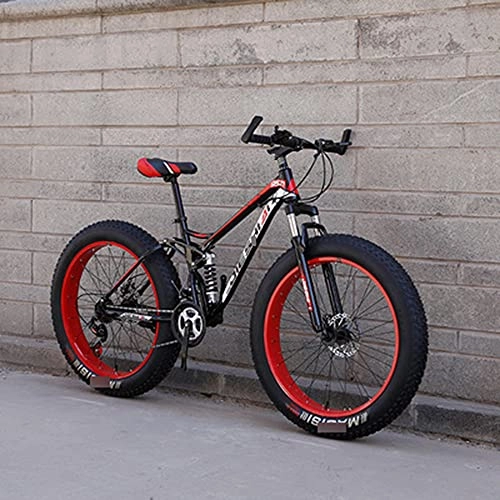 Fat Tyre Bike : Mountain Bikes Cycling Cross Country Off-Road Bicycle Variable Speed Mtb Road Fat Tire Trail Bikes For Men And Women 24 Speed 24 Inch red, orange