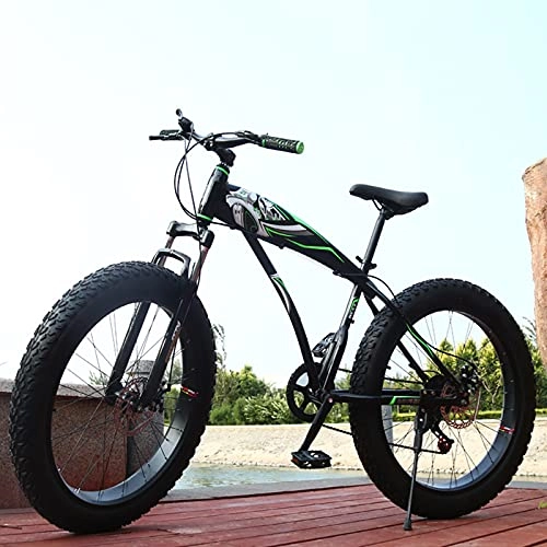 Fat Tyre Bike : MSG ZY Snow Bike, MTB Cycle, High-Carbon Steel Frame, 26", 27 Speeds All-Terrain Bicycle, Mountain Bike With Dual suspension Dual Disc Brake