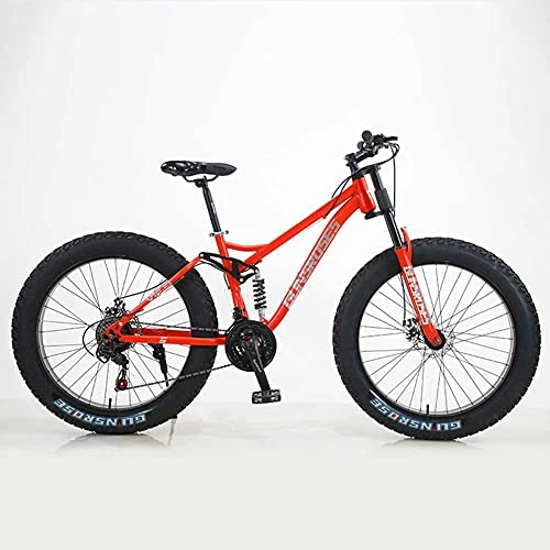 Fat Tyre Bike : MYJOYSUE 24 Inch / 26 Inch Snowmobile 4.0 Fat Tire Variable Speed Mountain Bike Off-road