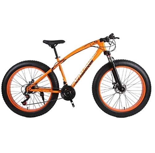 Fat Tyre Bike : NANXCYR 26 Inches Mountain Bikes Fat Bicycles High Carbon Steel Off-Road Bike Beach Snow Bike 21 Speed 4.0 Wide Tire Dual Disc Brake Men's Womens, B
