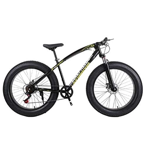 Fat Tyre Bike : NANXCYR 26 Inches Mountain Bikes Fat Bicycles High Carbon Steel Off-Road Bike Beach Snow Bike 27 Speed 4.0 Wide Tire Dual Disc Brake Men's Womens, C