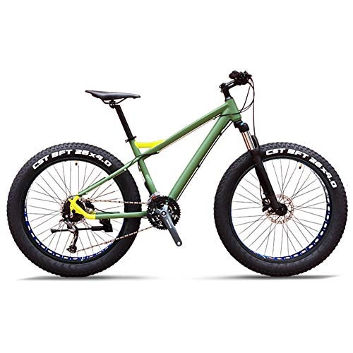 Fat Tyre Bike : NENGGE 27-Speed Mountain Bikes, Professional 26 Inch Adult Fat Tire Hardtail Mountain Bike, Aluminum Frame Front Suspension All Terrain Bicycle, C