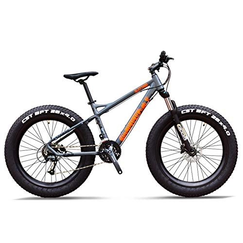 Fat Tyre Bike : NENGGE 27-Speed Mountain Bikes, Professional 26 Inch Adult Fat Tire Hardtail Mountain Bike, Aluminum Frame Front Suspension All Terrain Bicycle, D