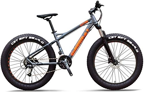 Fat Tyre Bike : Nologo Bicycle 27-Speed Mountain Bikes, Professional 26 Inch Adult Fat Tire Hardtail Mountain Bike, Aluminum Frame Front Suspension Terrain Bicycle