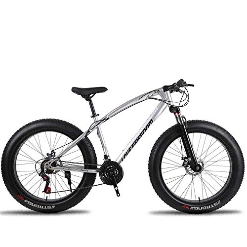 Fat Tyre Bike : Outdoor sports Fat Bike, 26 inch cross country mountain bike 7 speed beach snow mountain 4.0 big tires adult outdoor riding