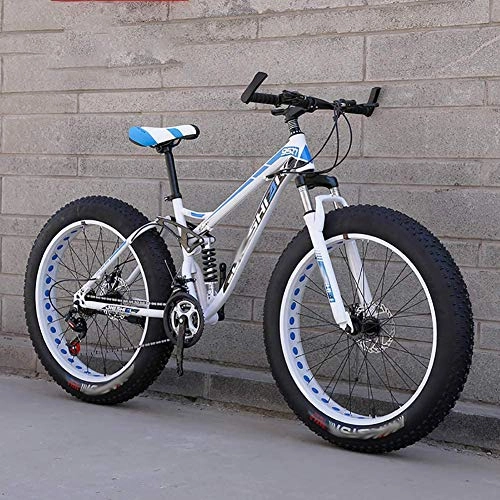 Fat Tyre Bike : QinnLiuu Adult Mountain Bike Beach Cruiser Fat Tire Bike Snow Bike 24 / 26 Inch Wheels Mountain Trail Bike High Carbon Steel Folding Outroad Bicycles 7 / 21 / 24 / 27-Speed, 3, 24 inchi 24 Speed