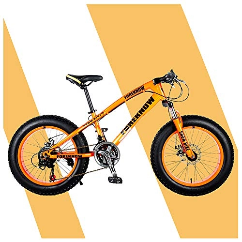 Fat Tyre Bike : QMMD 24-Inch Mountain Bikes, Hardtail Mountain Bike, Adult 7-21-24-27-Speed Mountain Trail Bike, High-carbon Steel, Dual Disc Brake Anti-Slip Bikes, H Spokes, 7 speed